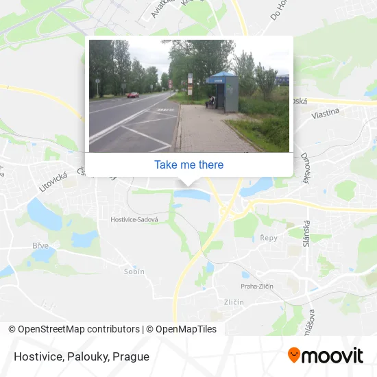 Карта Hostivice, Palouky