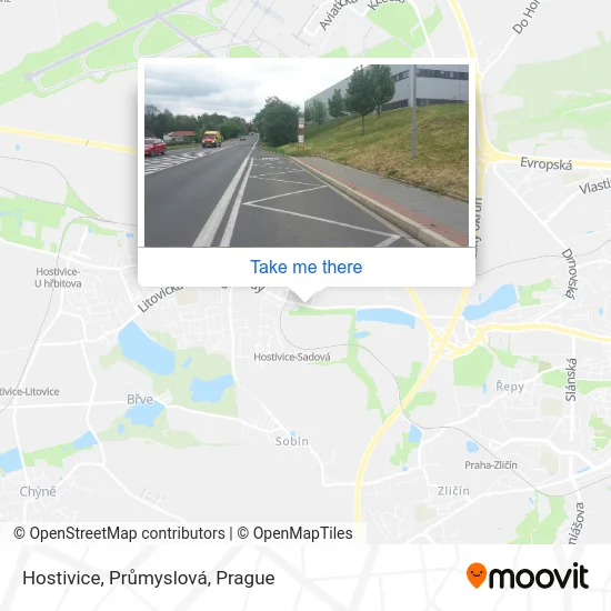 Карта Hostivice, Průmyslová