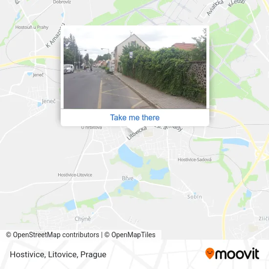 Карта Hostivice, Litovice