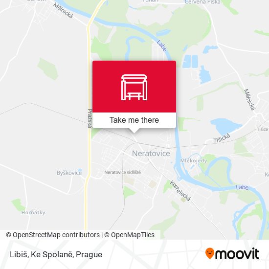 Libiš, Ke Spolaně map