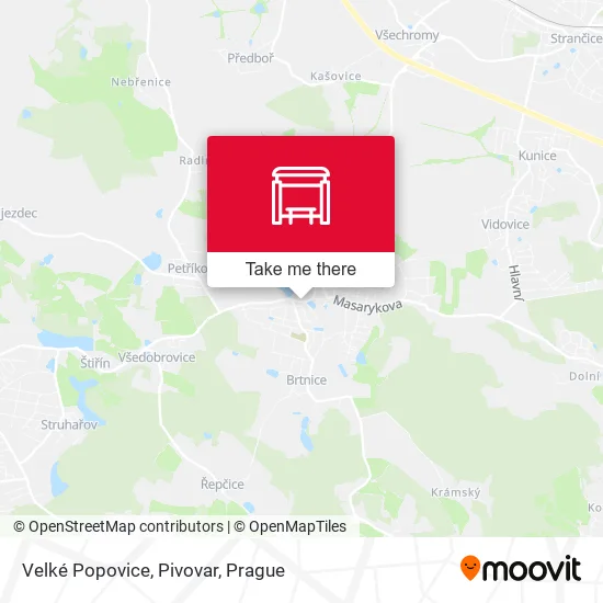 Карта Velké Popovice, Pivovar