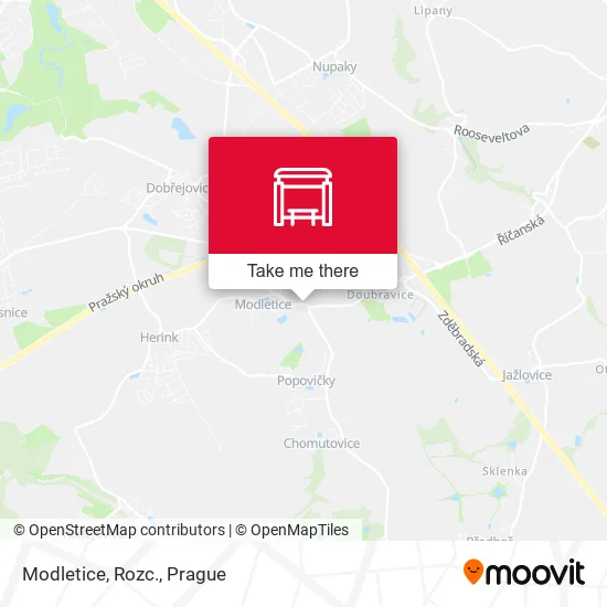 Карта Modletice, Rozc.
