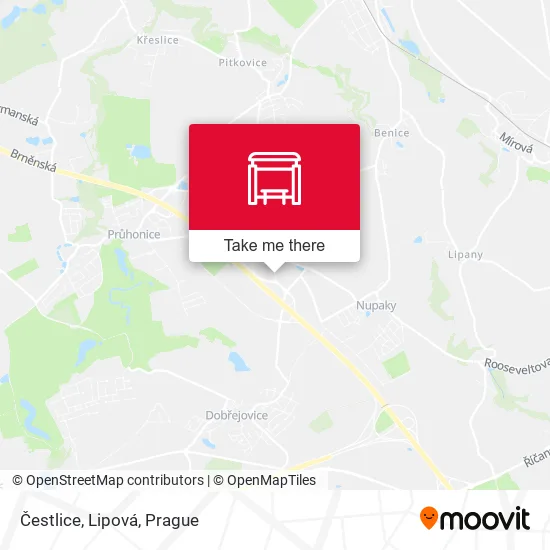 Карта Čestlice, Lipová