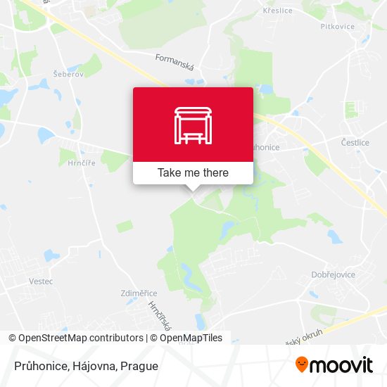 Průhonice, Hájovna map