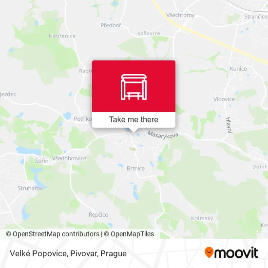Карта Velké Popovice, Pivovar