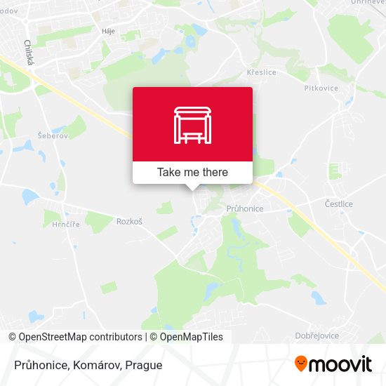 Карта Průhonice, Komárov