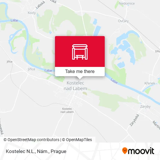 Карта Kostelec N.L., Nám.
