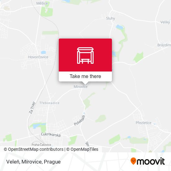 Veleň, Mírovice map