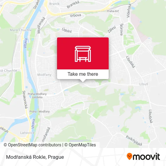 Карта Modřanská Rokle