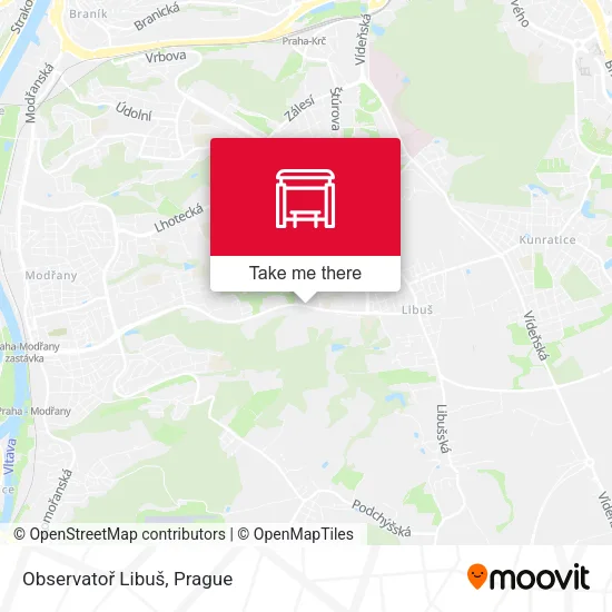 Observatoř Libuš map