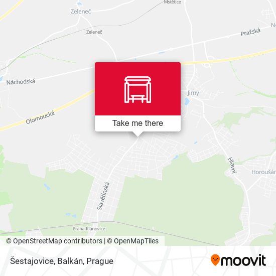 Карта Šestajovice, Balkán