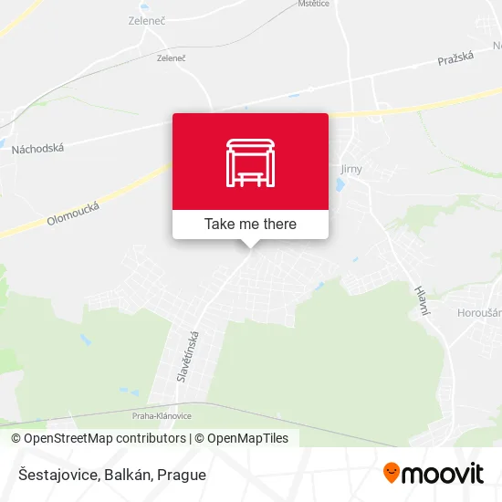 Карта Šestajovice, Balkán