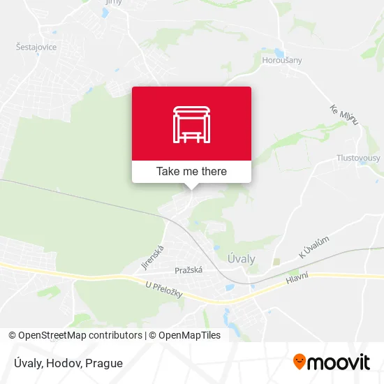 Карта Úvaly, Hodov