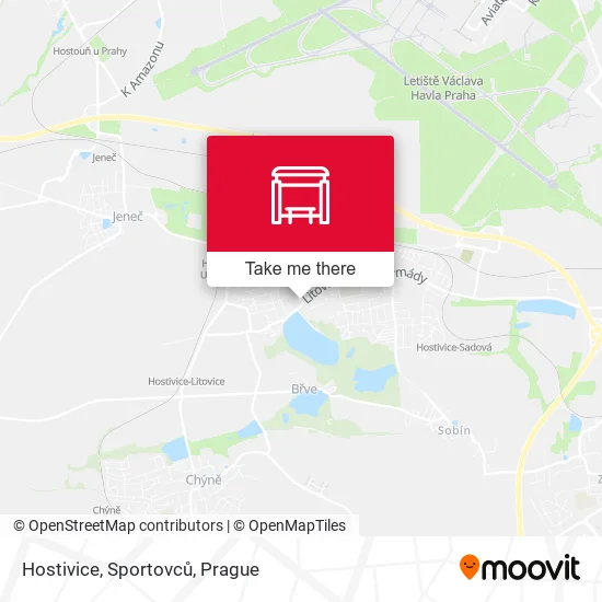 Карта Hostivice, Sportovců