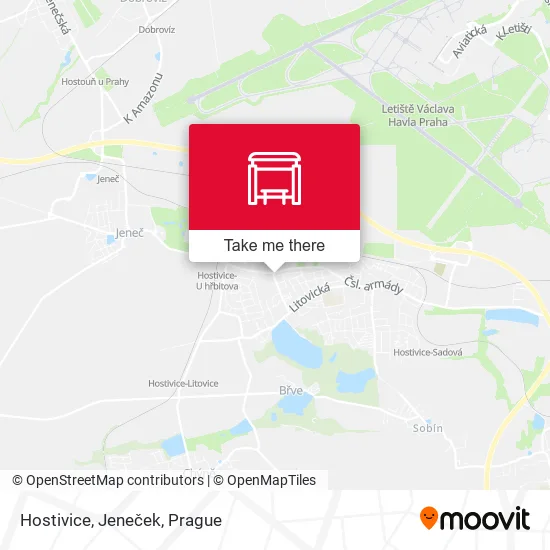 Карта Hostivice, Jeneček