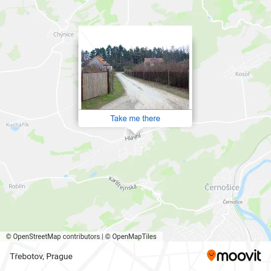 Карта Třebotov