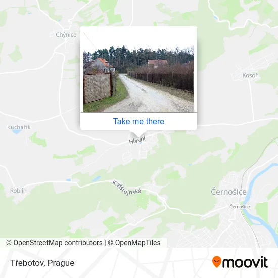 Карта Třebotov