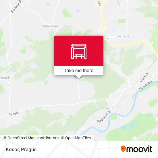Карта Kosoř