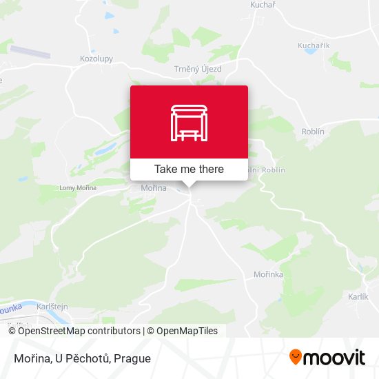 Mořina, U Pěchotů map