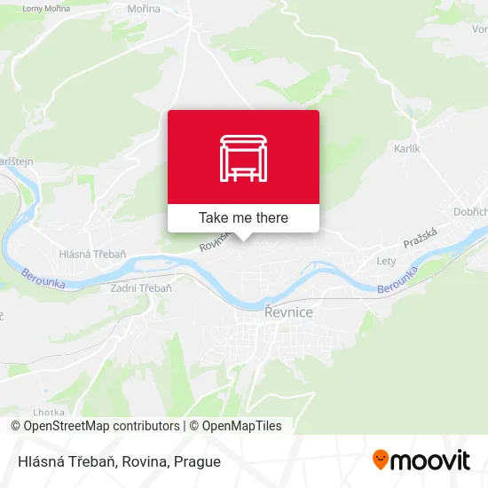 Hlásná Třebaň, Rovina map