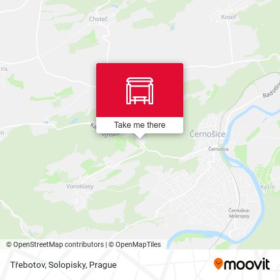 Карта Třebotov, Solopisky