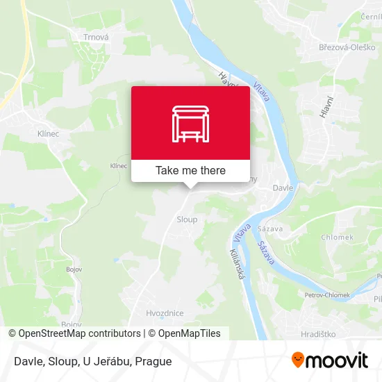 Карта Davle, Sloup, U Jeřábu