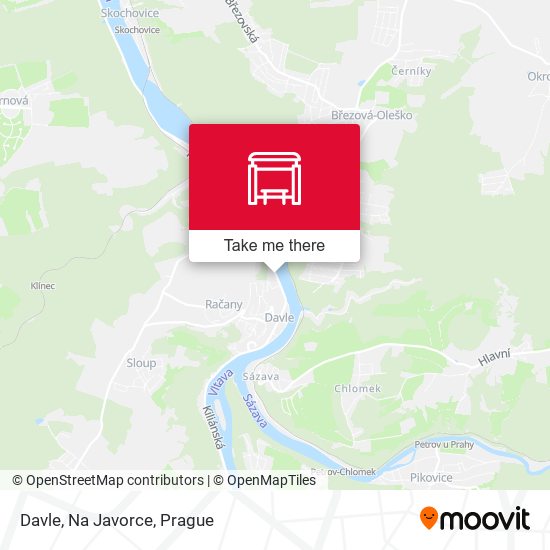 Davle, Na Javorce map