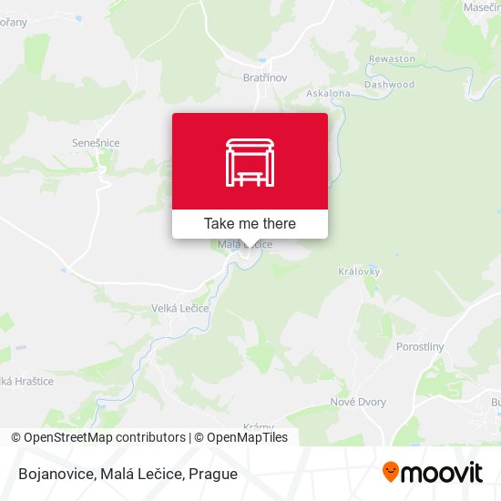 Карта Bojanovice, Malá Lečice