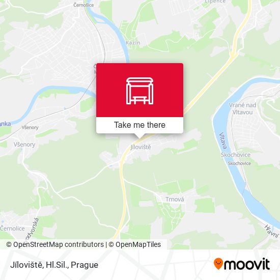 Jíloviště, Hl.Sil. map