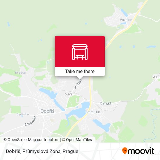 Dobříš, Průmyslová Zóna map