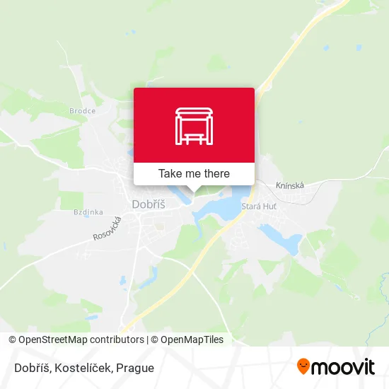 Карта Dobříš, Kostelíček