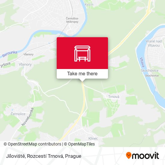 Jíloviště, Rozcestí Trnová map