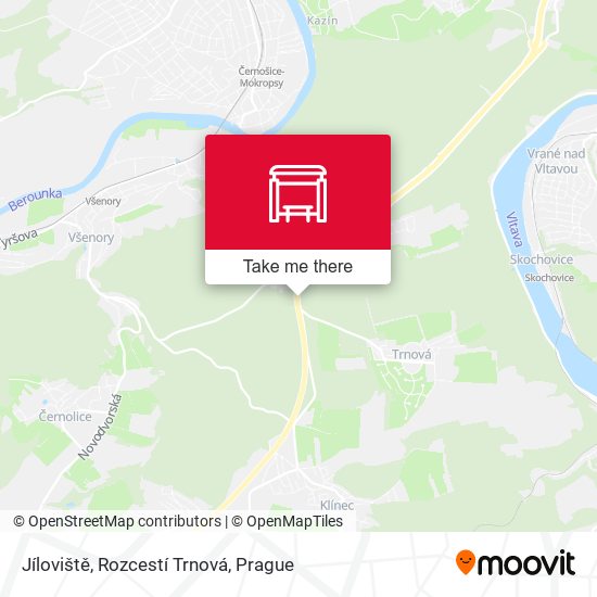 Jíloviště, Rozcestí Trnová map
