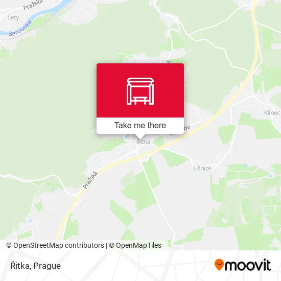 Řitka map