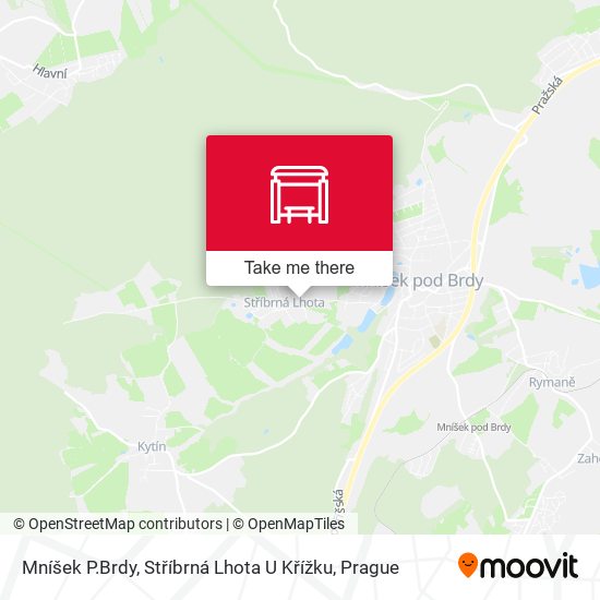 Mníšek P.Brdy, Stříbrná Lhota U Křížku map