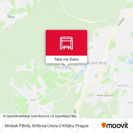 Mníšek P.Brdy, Stříbrná Lhota U Křížku map