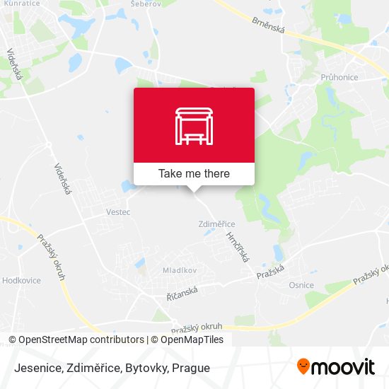 Jesenice, Zdiměřice, Bytovky map
