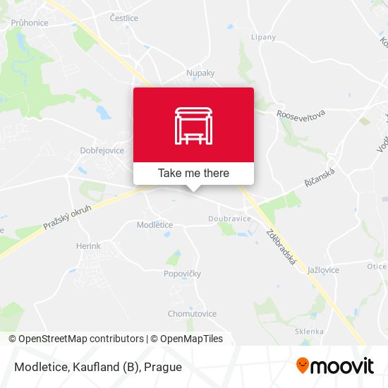 Карта Modletice, Kaufland