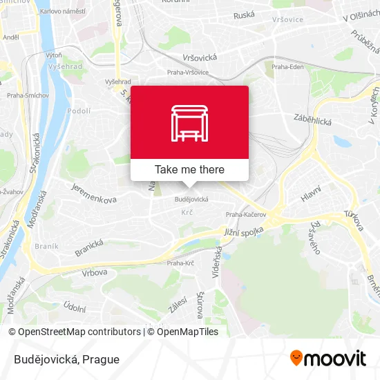 Карта Budějovická