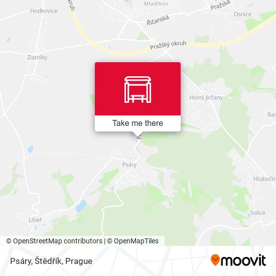 Psáry, Štědřík map
