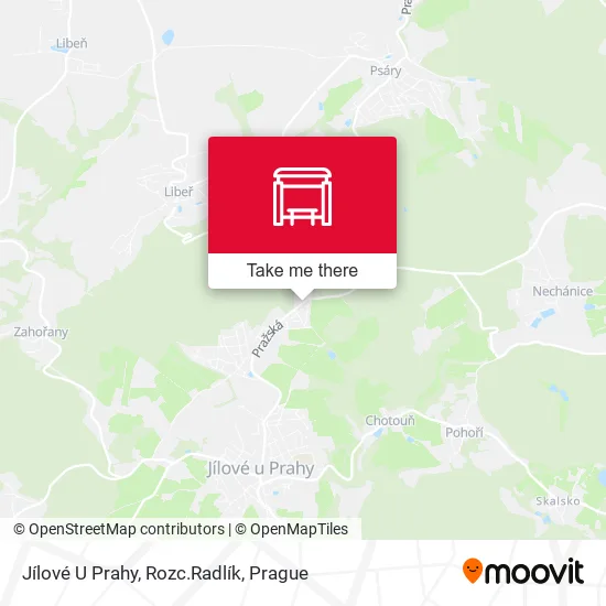 Карта Jílové U Prahy, Rozc.Radlík