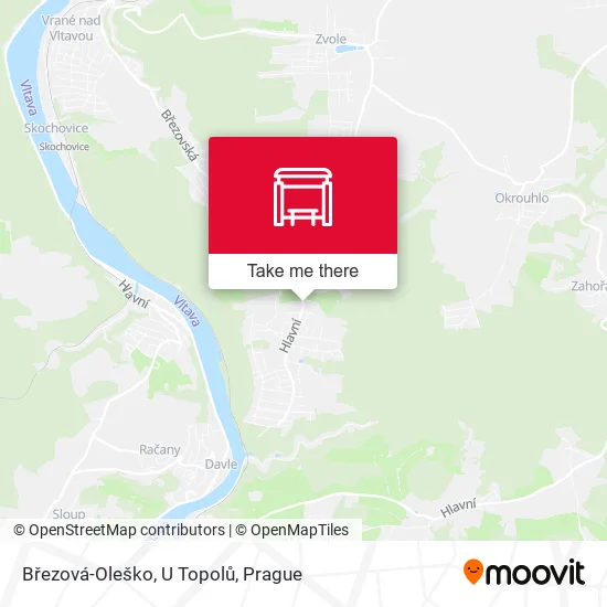 Карта Březová-Oleško, U Topolů