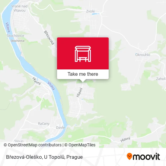 Карта Březová-Oleško, U Topolů