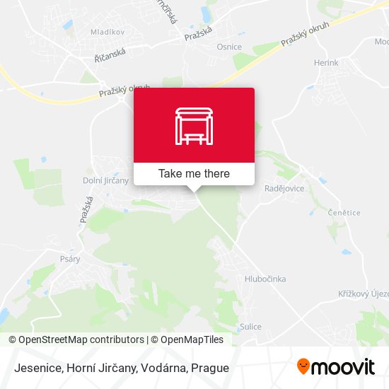 Jesenice, Horní Jirčany, Vodárna map