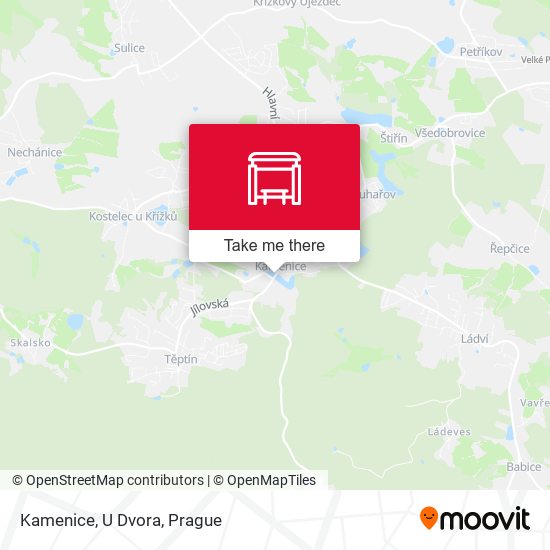 Карта Kamenice, U Dvora