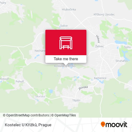 Kostelec U Křížků map