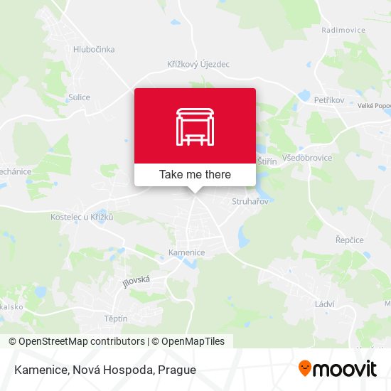 Карта Kamenice, Nová Hospoda