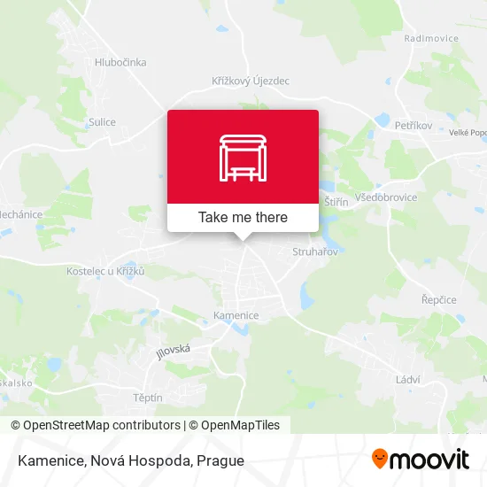 Карта Kamenice, Nová Hospoda