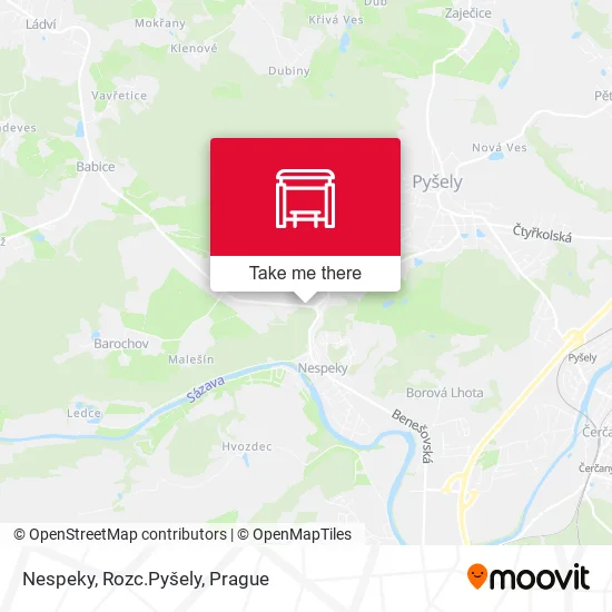 Карта Nespeky, Rozc.Pyšely
