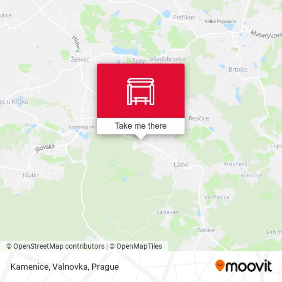 Kamenice, Valnovka map